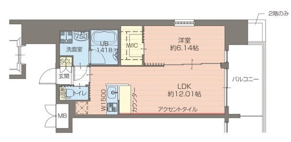 プレジオ江坂ROUGEの物件間取画像